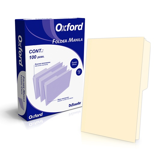 Paquete C/100 Folder Oficio Oxford 0087OFI