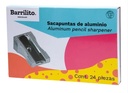 Paquete C/24 Sacapuntas Metálico Barrilito Sencillo SPT07 SACMETBARR