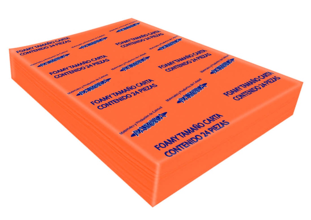 Paquete C/24 Fomy Carta Pascua Naranja