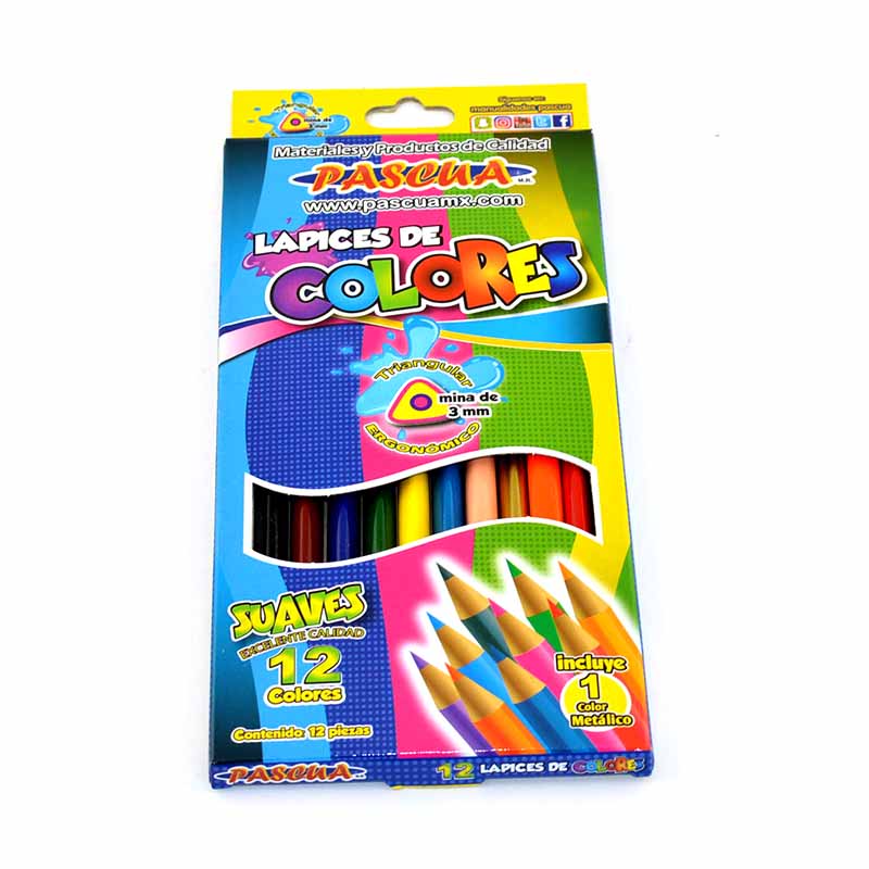 [LAM-COL12] Colores C/12 Triangulares Pascua (C.144)