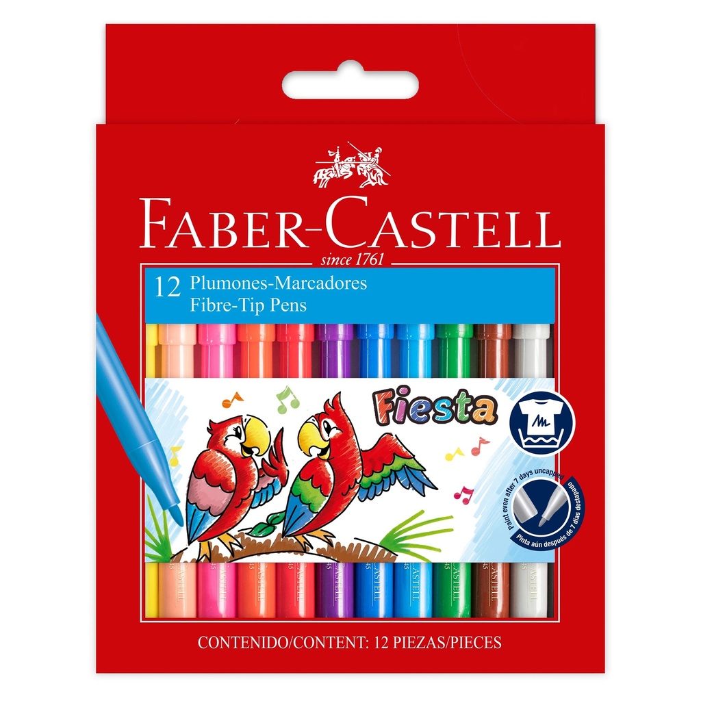 Marcador Agua Fiesta Faber Castell set c/12