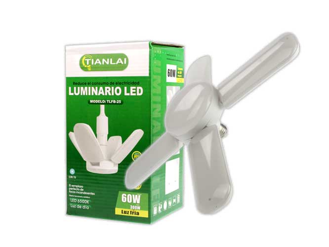 Luminaria 60W E27W60T07 4 Aspas Tianlai (C.30)