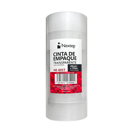 Paquete C/6 Cinta Adhesiva Transparente Uso General 48 mm x 150 mts Nextep