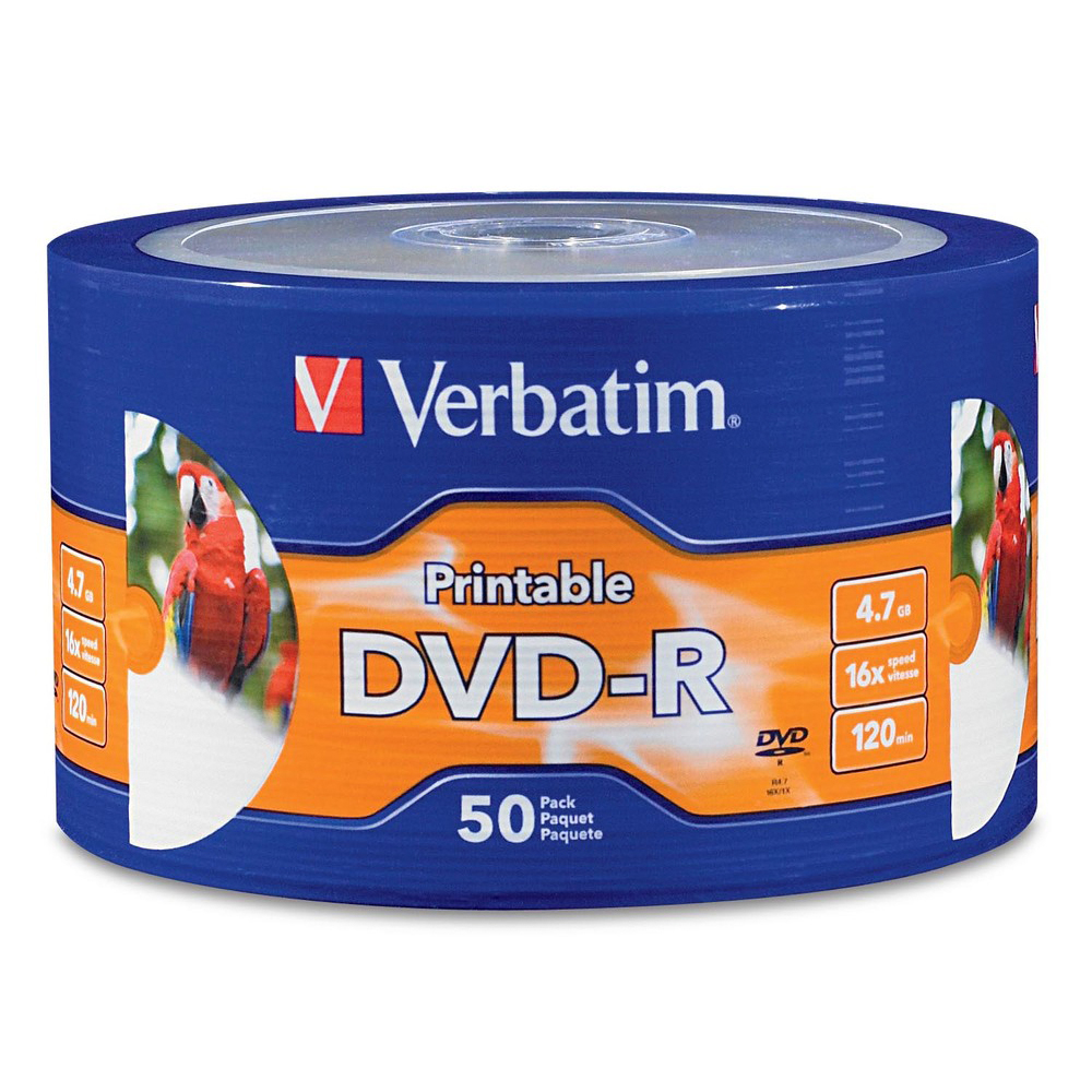 50 Dvd-r imprimible Verbatim 16X 4.7 GB