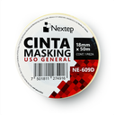 Paquete C/5 Cinta Masking Uso General 18 mm x 50 mts Nextep