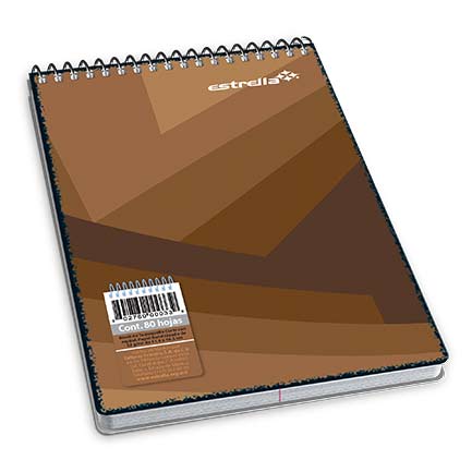 Paquete C/10 Block Taquigrafia Corto Con Espiral Estrella 100-B 100 Hojas