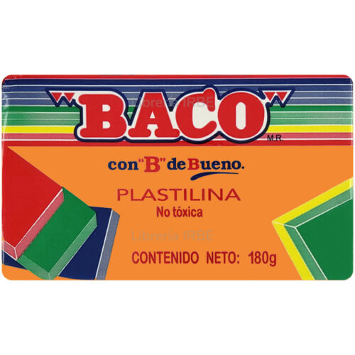 Paquete C/10 Plastilina Baco Barra Naranja