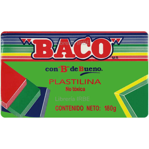 Paquete C/10 Plastilina Baco Barra Verde Claro