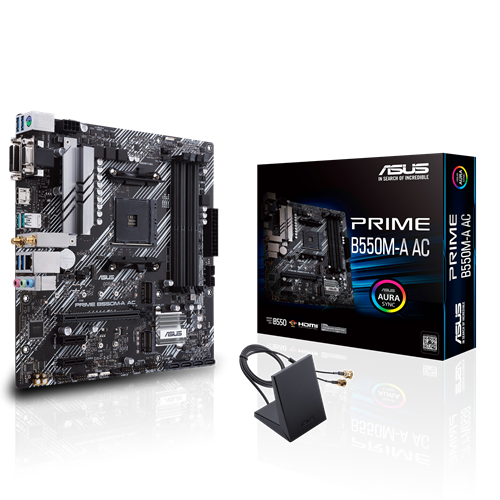 [PRIME B550M-A AC] Tarjeta Madre Asus  PRIME B550M-A AC Ddr4, Amd, Hdmi, Wifi, Usb, Am4
