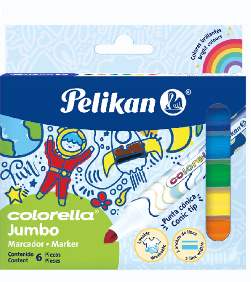 [30111846] Caja C/6 Marcador Agua Colorella Jumbo Pelikan 