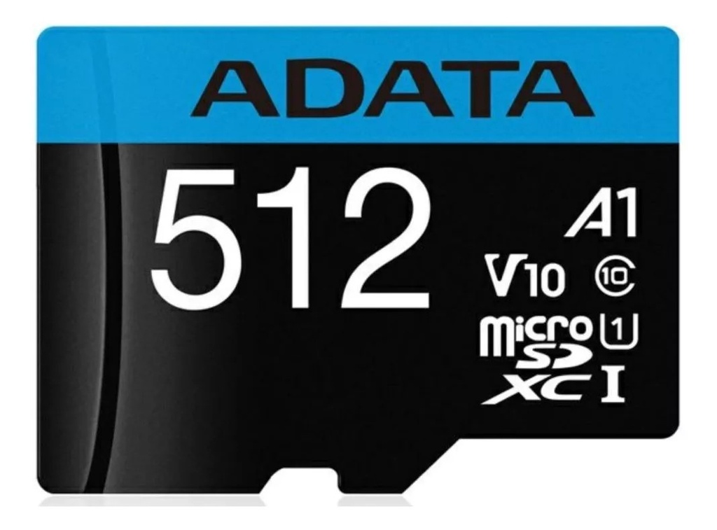 [AUSDX512GUICL10A1-RA1] Micro SD 512GB Adata AUSDX512GUICL10A1-R Clase 10 A1 Azul