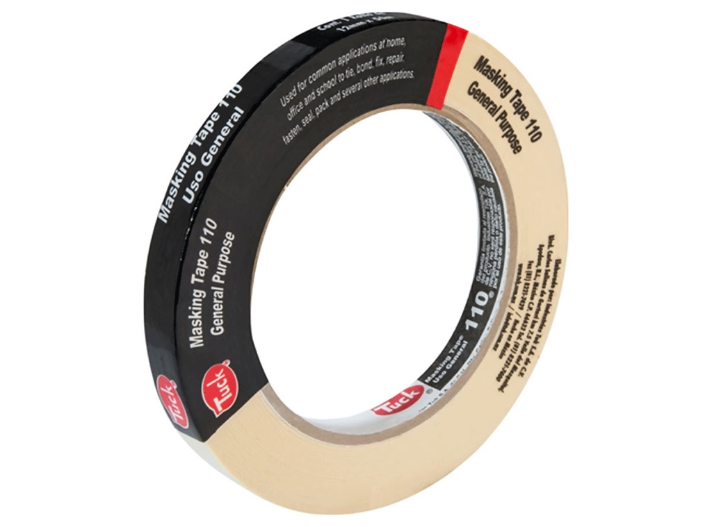 Paquete C/4 Masking Tape 110 Tuk 12mm x 50m 101010