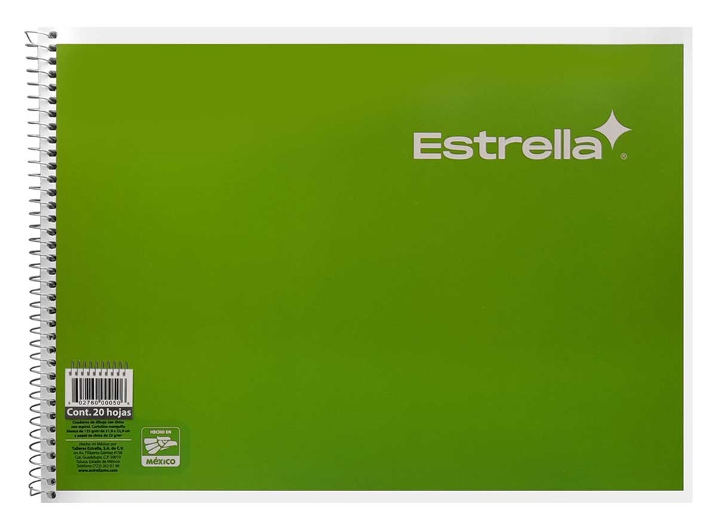 Paquete C/3 Cuaderno de Dibujo Espiral Estrella 20 Hojas