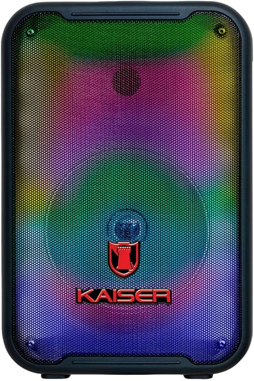 Bocina 8 Pulgadas Kaiser KSW-7007 Bt Aux Fm Usb Luz Led