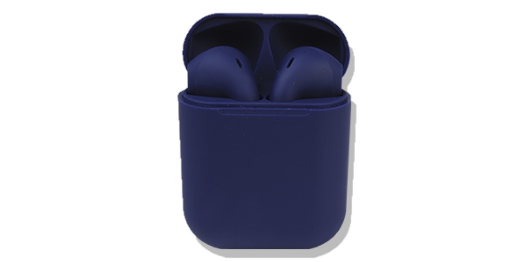 Audífono i12 / i66/ MI18/ Macaron Azul Marino Bluetooth 5.0 Inalámbricos i12SD Link Bits (C.100)