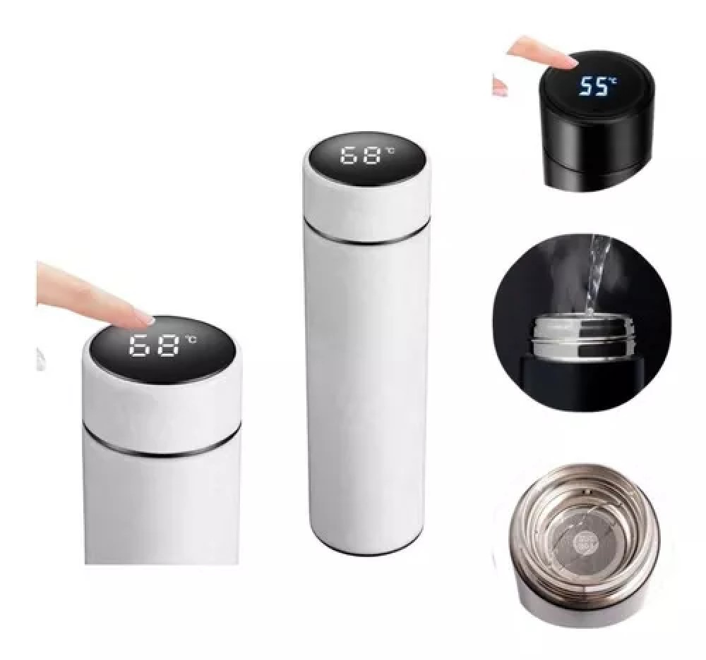 Termo Con Indicador De Temperatura TER03 Acero Inoxidable 500 mL Link Bits (C.50)
