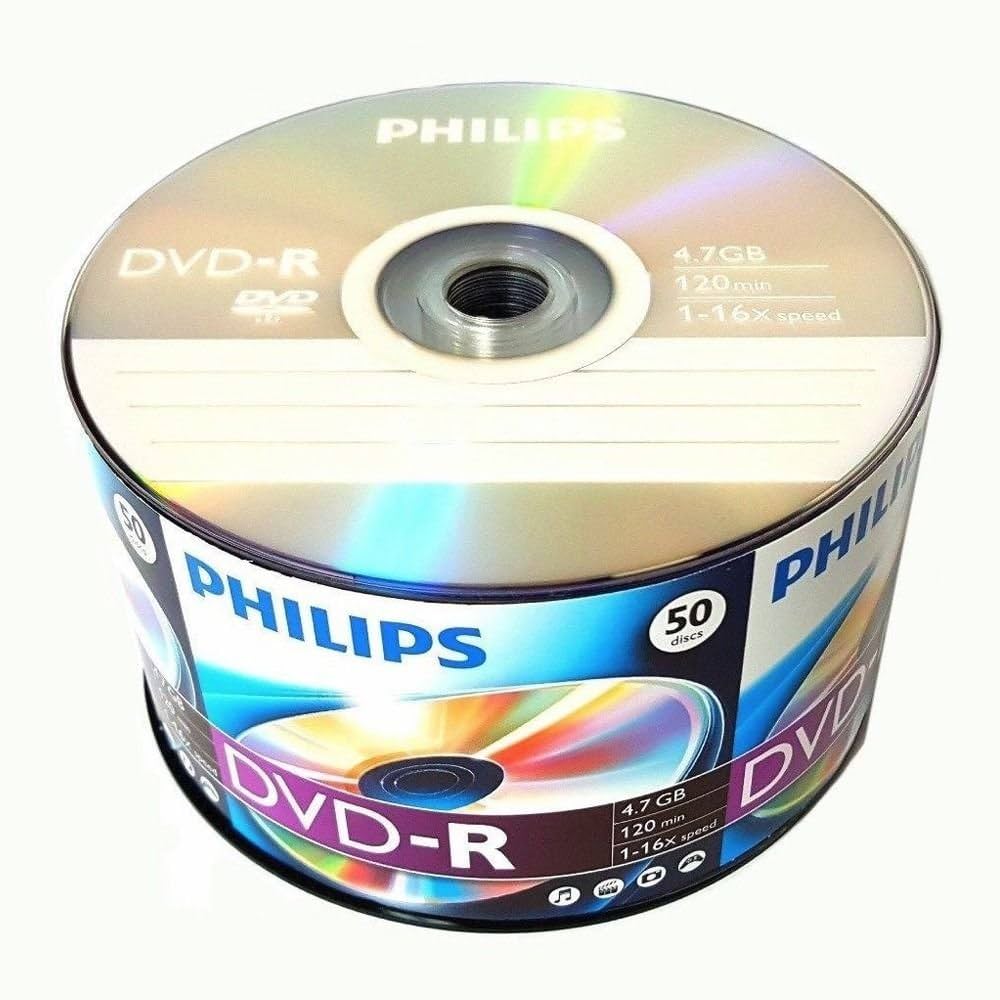50 DVD PHILIPS LOGO 4.7 GB 16X