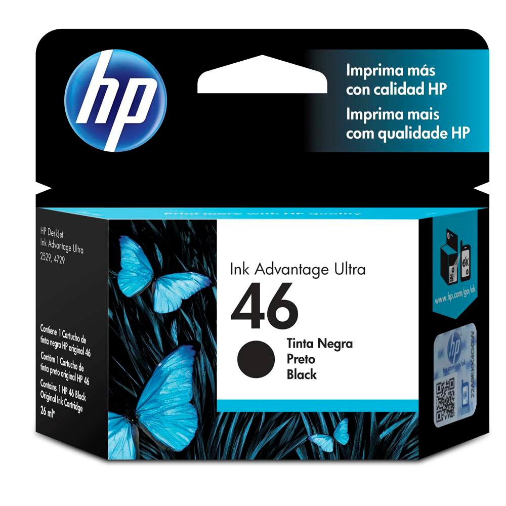 Cartucho Tinta Original HP 46 Negro CZ637AL