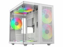 Gabinete Xzeal Panzer Cubo M-ATX/ITX Blanco 3 Ventiladores ARGB