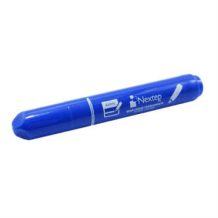 Paquete C/12 Marcador Permanente Punta Gruesa Cincel 4mm Azul NE-076 Nextep