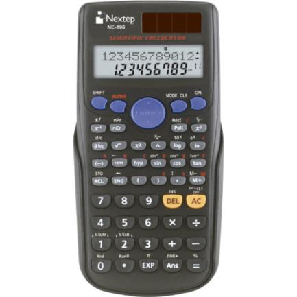 [NE-196] Calculadora Cientifica 10+2 Dígitos 240 Funciones Batería Solar Nextep (C.72)