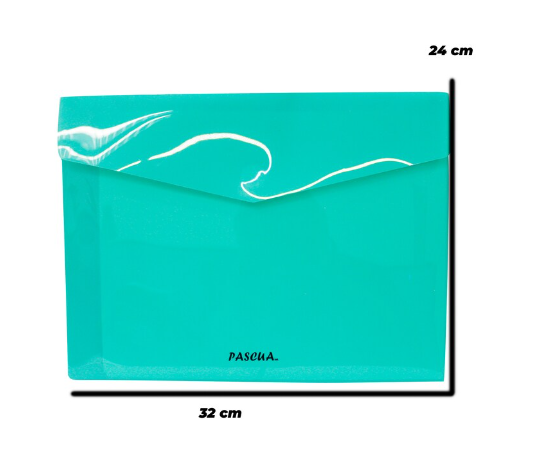 Paquete C/12 Sobre Plastico Horizontal Pascua Con Velcro