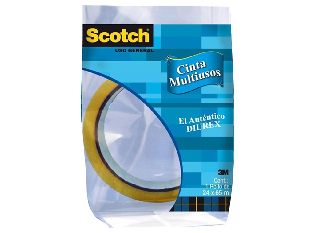 [PAQ8-128946] Cinta Adhesiva Scotch 3M Económica 24mm x 65m (E.30) (copia)