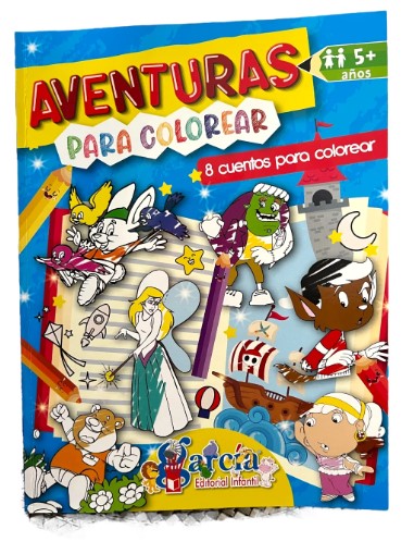 Libro Para Colorear Educativo Aventuras Garcia #1220 (C.40)