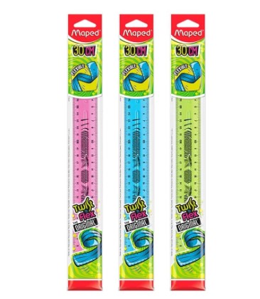 Regla Maped Plastico Flexible Twist 30cm (E.25)