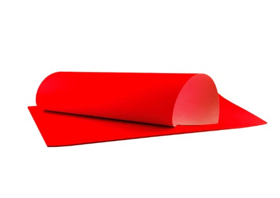 Paquete C/10 Cartulina Rojo Fluorecente  Euromac 40x65cm 