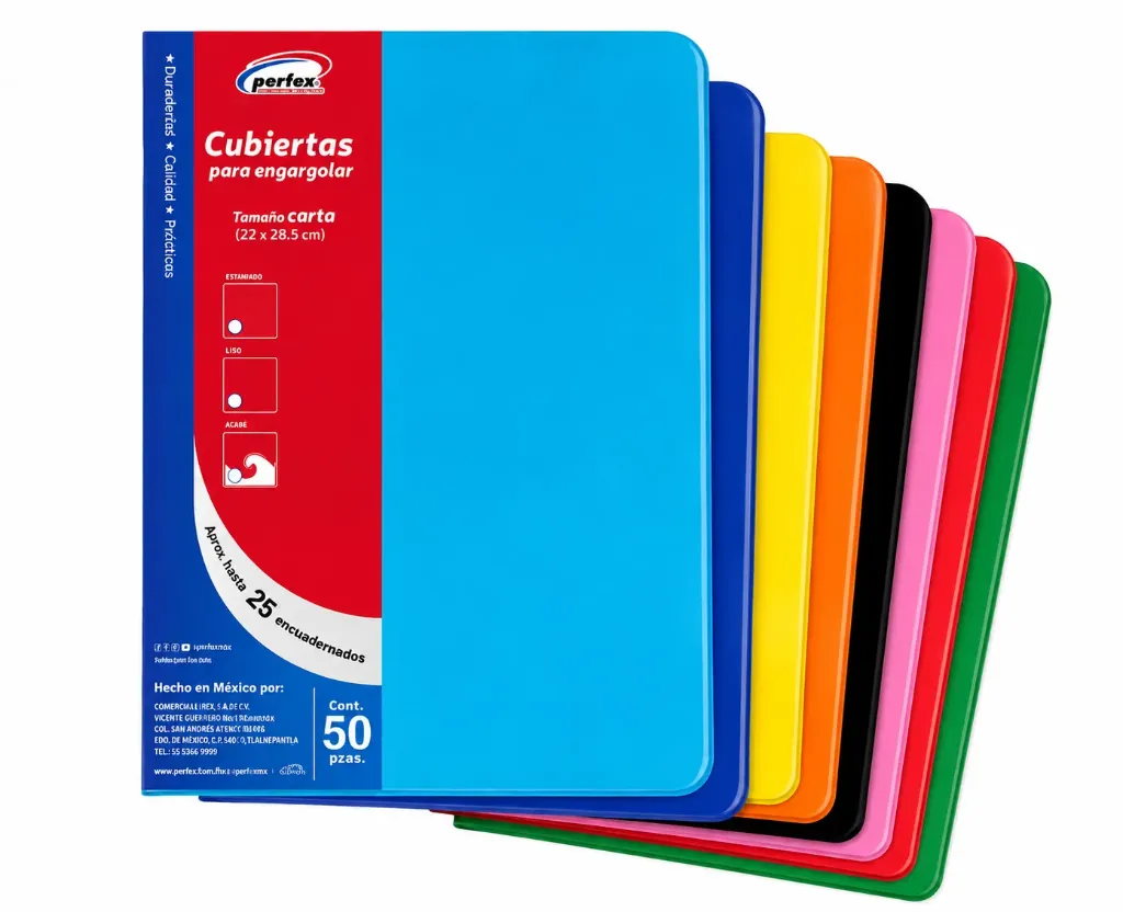 [P3280] Paquete C/30 Juegos Cubierta Para Engargolar Carta Color Mixto (C.8)