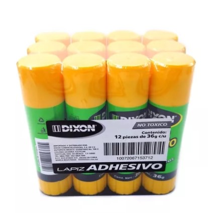 Paquete C/12 Lapiz Adhesivo Dixon 36g.