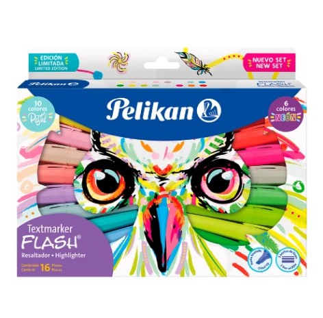Caja C/16 Marcatextos Pelikan Textmarker Flasch Surtidos