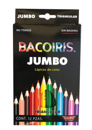 Colores C/12 Triangular Jumbo Baco