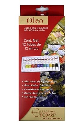 [7501139145462] Juego Rodin Rodart Oleo C/12 Colores Tubo 12ml