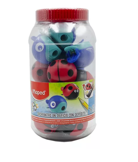 Bote C/14 Sacapuntas Plastico Con Deposito Croc Catarina Maped