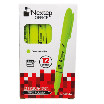 [NE-084A] Paquete C/12 Marcatextos Amarillo Nextep Tipo Puma NE-084A (C.72)