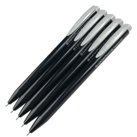 Paquete C/24 Boligrafo Sabonis Oleo Gel Negro OG-539