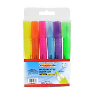 Paquete C/6 Marcatextos Pascua Neón Redondo Maten751s