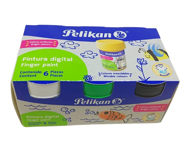 Caja C/6 Pintura Digital Pelikan 25ml Colores Basicos (C.24)