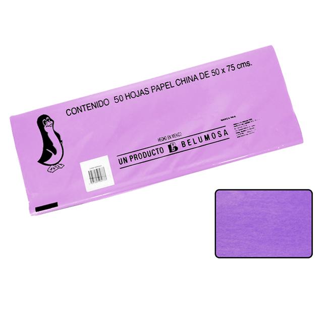 [PAQ10-CREPELILA] Paquete C/10 Papel Crepe Pinguino Lila