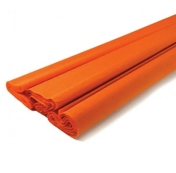 [PAQ10-CREPENARANJA] Paquete C/10 Papel Crepe Pinguino Naranja