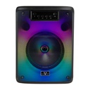 Vorago KSP-303 Bocina Karaoke 8 Pulgadas RGB hasta 4 Hrs De Musica TWS 3.5 Mm Micro SD USB