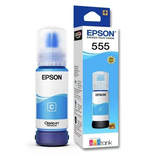 [T555220-AL] Tinta Epson T555 Cian 6300 Página(s) L8160, L8180