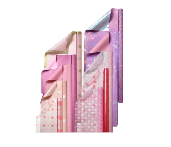 Empaque C/10 Papel Coreano Pascua Decorado Surtido Rosa (C.100)(E.10)