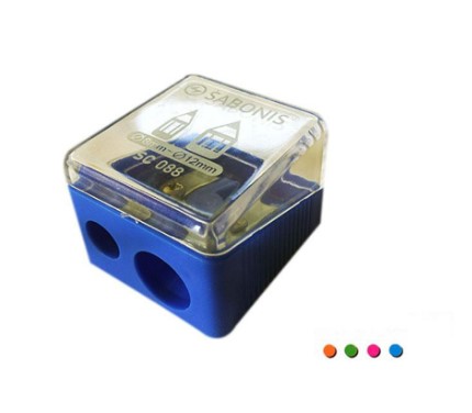 Paquete C/24 Sacapuntas Sabonis Plastico Doble C/Deposito SC088