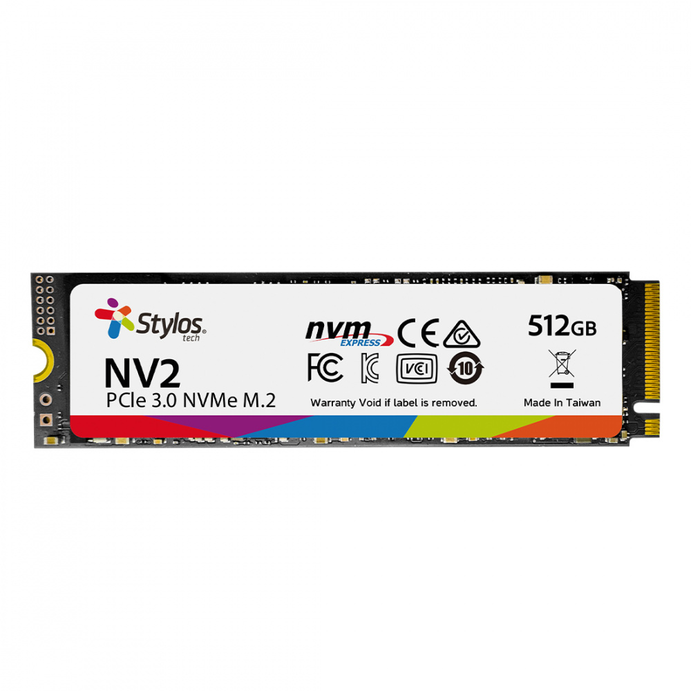 Unidad de Estado Solido SSD Stylos STMSSDM21B Capacidad de Almacenamiento 512GB Interfaz PCI Express 3.0 Transferencia de Datos 6 Gbit/s NVMe Color Negro