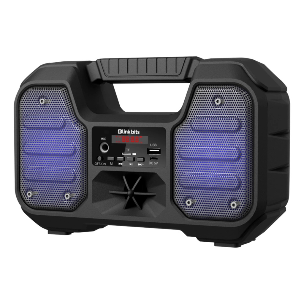 [RADIO-33] Bocina Bluetooth Link Bits 3 Pulgadas RADIO-33 Radio Fm, Luz Led (C.20)