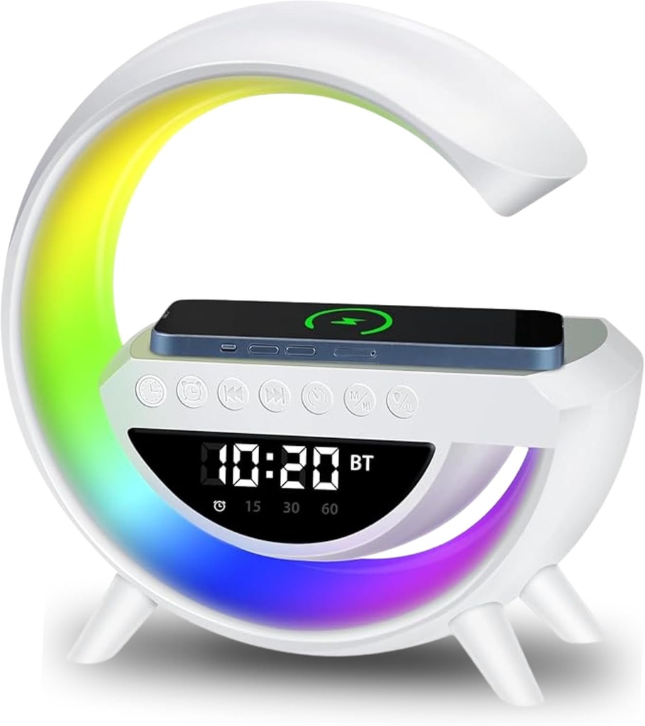 Bocina 2 Pulgadas MCM-006 Bluetooth Radio FM Luz Led Multicolor Carga Inalámbrica De Celular Link Bits