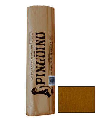 [PAQ10-CREPEOCRE] Paquete C/10 Papel Crepe Pinguino Ocre